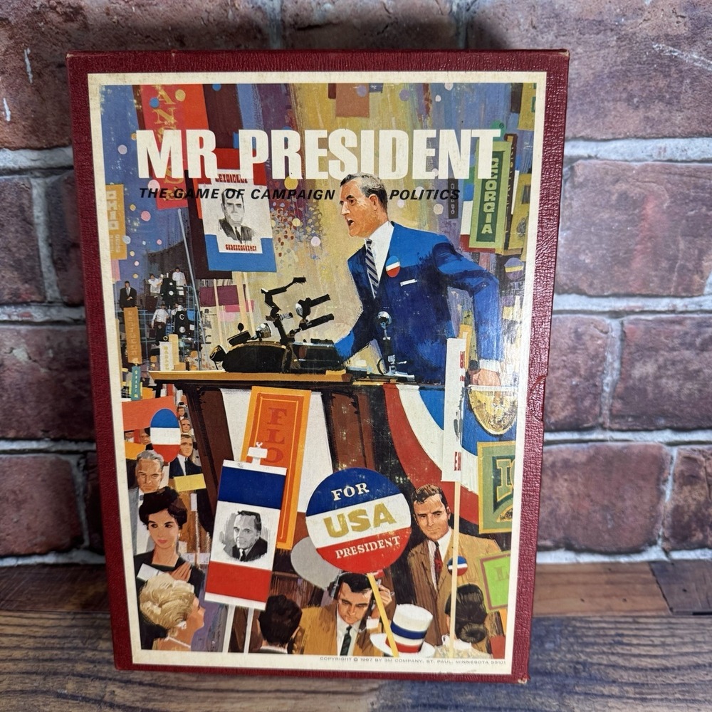 MR PRESIDENT - The Game of Campaign Politics - Vintage 1967 3M Bookshelf Game